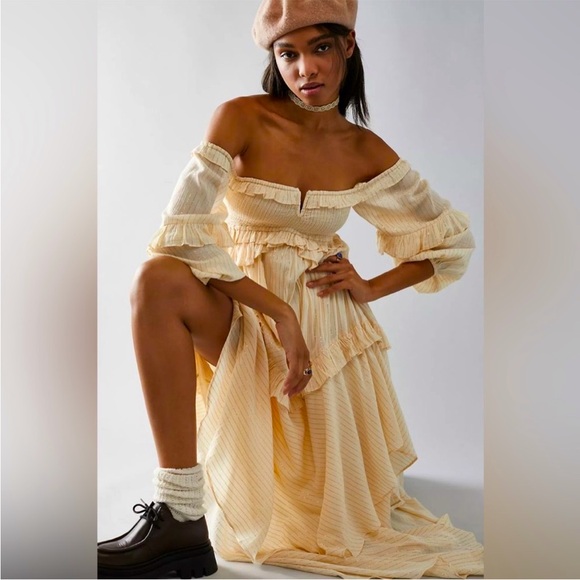 Spell Dresses & Skirts - 🆕✨ SPELL Clementine Cream Off-Shoulder Dress